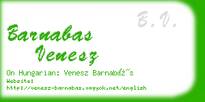 barnabas venesz business card